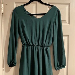 Emerald green dress